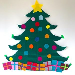 Handmade Felt Christmas Tree with Accessories